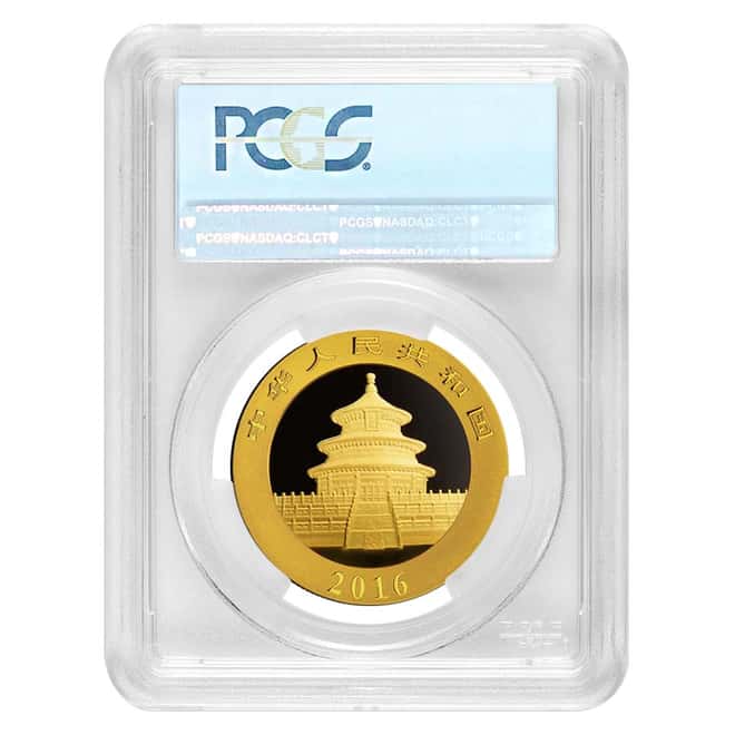 2016 30 Gram Chinese Gold Panda 500 Yuan PCGS MS 70