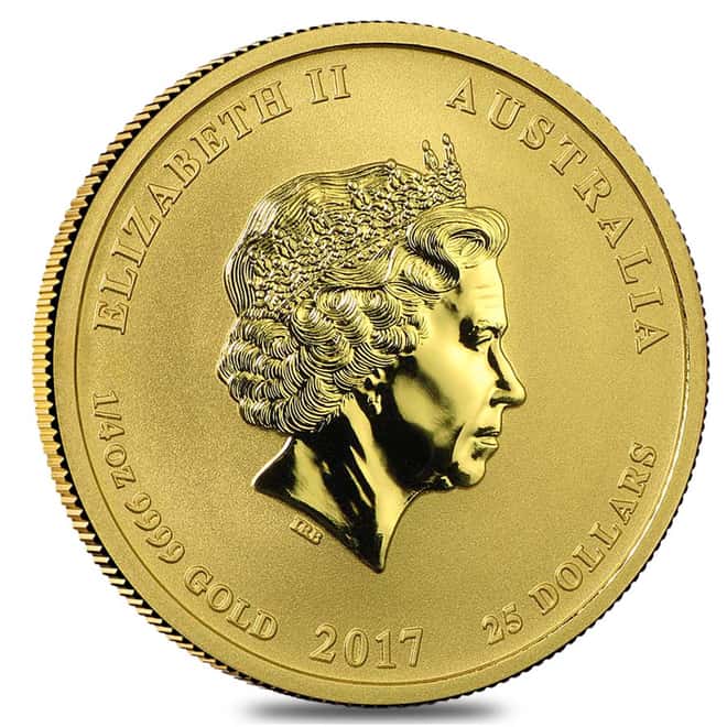 2013 1/4 oz Gold Lunar Year of The Snake BU Australia Perth Mint In Cap