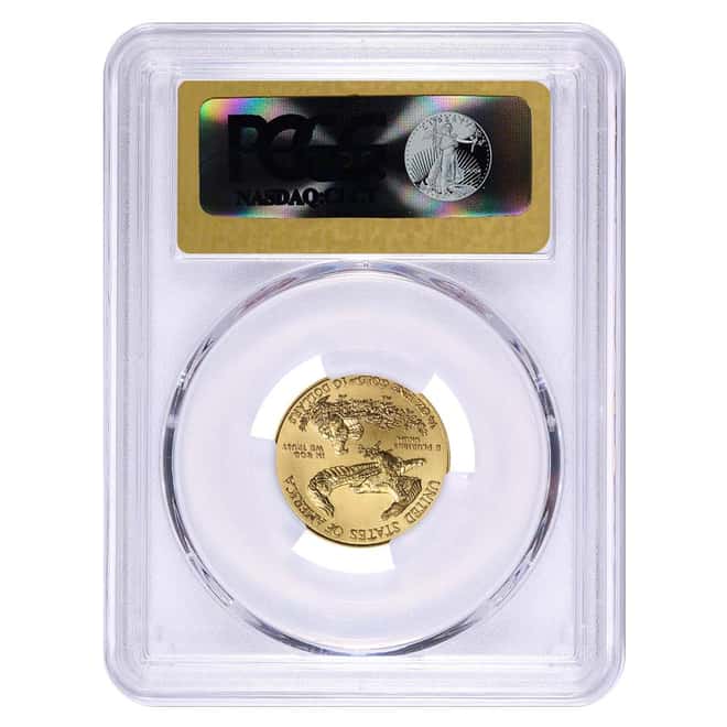 2015 1/4 oz $10 Gold American Eagle PCGS MS 70 (Gold Foil Label)