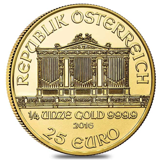 2016 1/4 oz Austrian Gold Philharmonic Coin BU