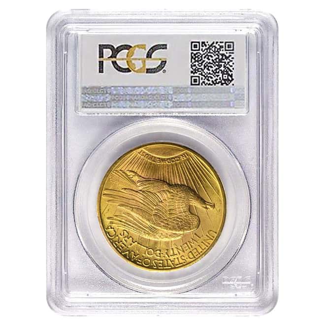 1912 $20 Gold St. Gaudens Double Eagle Coin PCGS AU 58