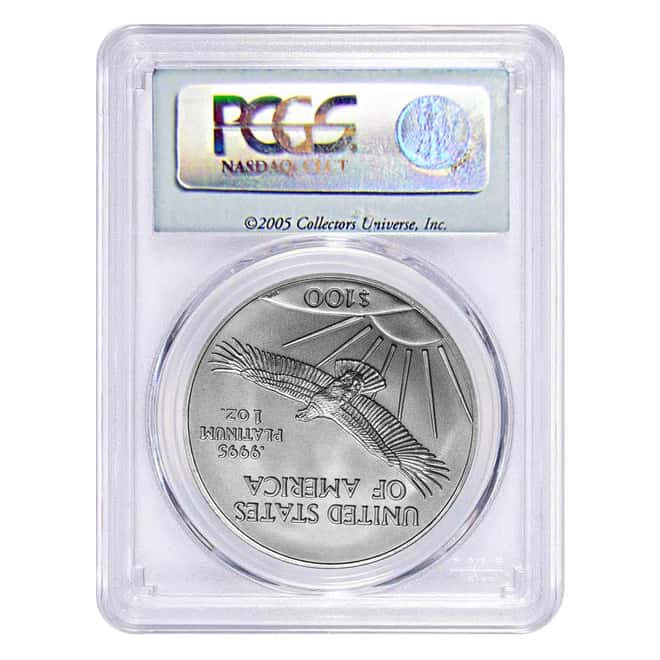 2005 1 oz $100 Platinum American Eagle Coin PCGS MS 69 First Strike