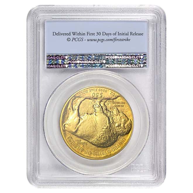 2009 1 oz $50 Gold Buffalo PCGS MS 70 First Strike