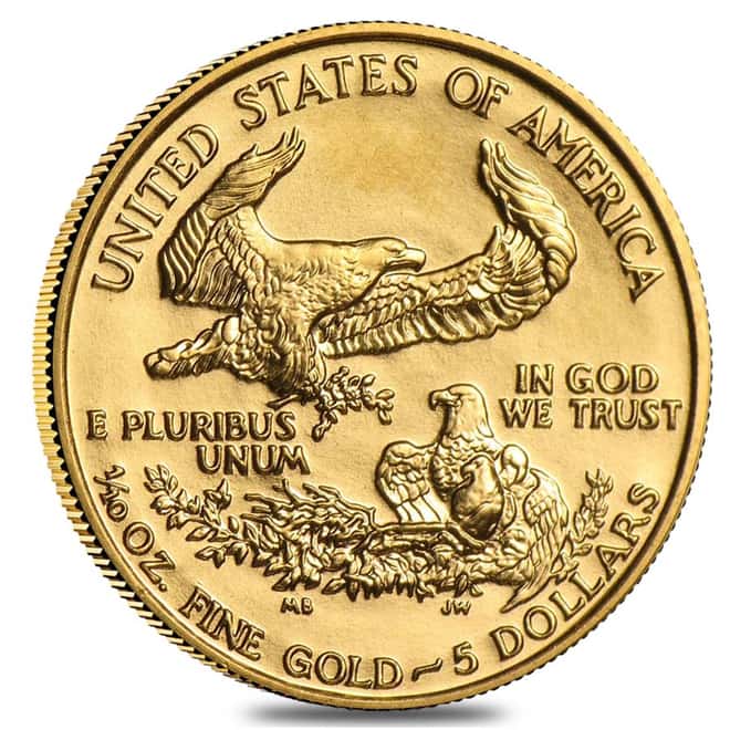 1992 1/10 oz Gold American Eagle BU