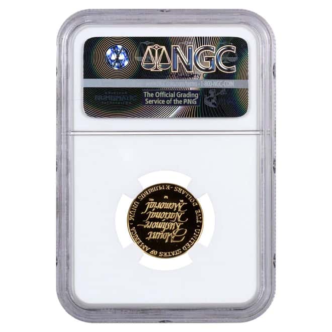 1991 W Gold $5 Proof Commemorative Mount Rushmore NGC PF 70 UCAM