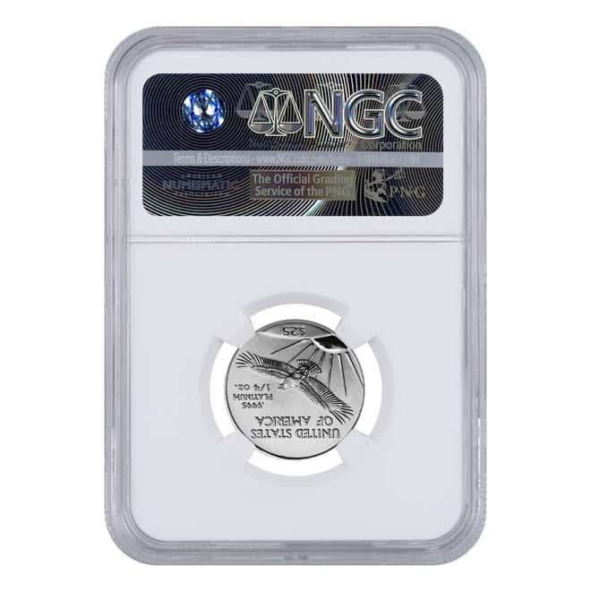 2002 1/4 oz Platinum American Eagle $25 NGC MS 70