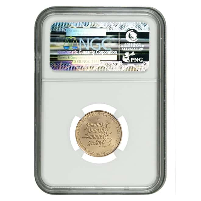 1991 W Gold $5 Commemorative Mount Rushmore NGC MS 70
