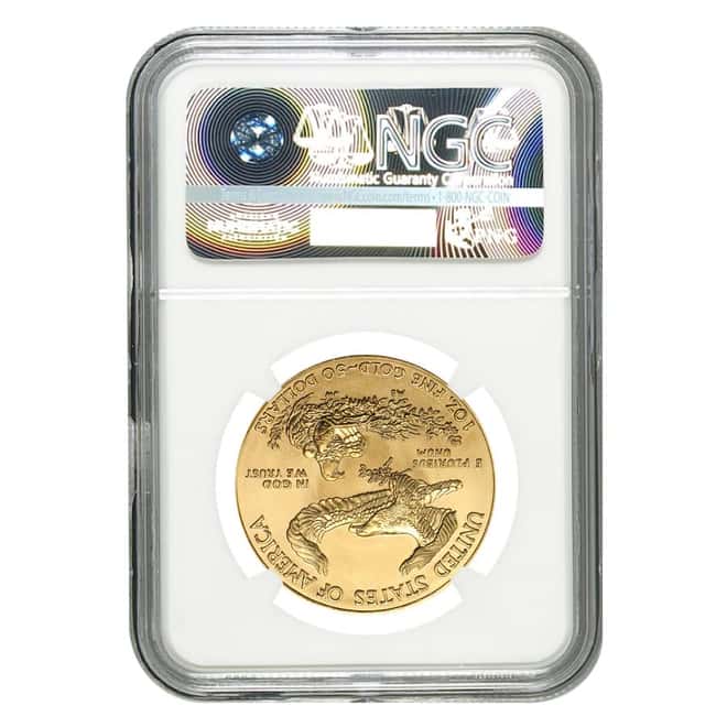 2011 1 oz $50 Gold American Eagle NGC MS 68 - Eagle 25th Anniversary