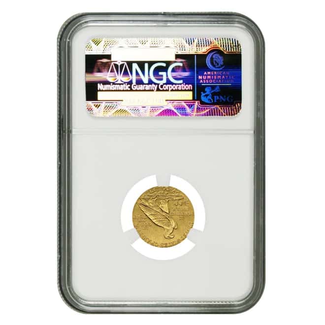 1913 $2.5 Indian Head Gold Quarter Eagle Coin NGC AU Details