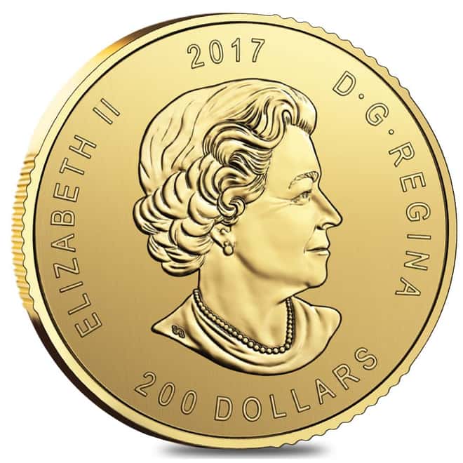 2017 1 oz Canadian Gold Elk - Call of the Wild $200 .99999 Fine Gold (In Assay) 