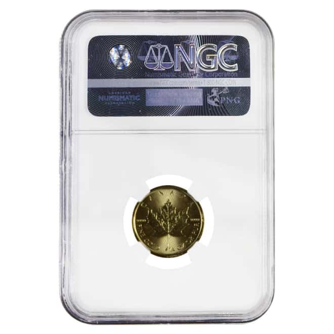 2016 1/4 oz Canadian Gold Maple Leaf $10 Coin NGC MS 69 Mint Error