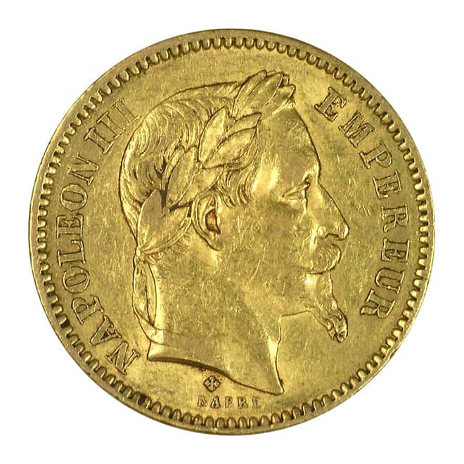 1862 BB France 20 Francs Emperor Napoleon III Gold Coin