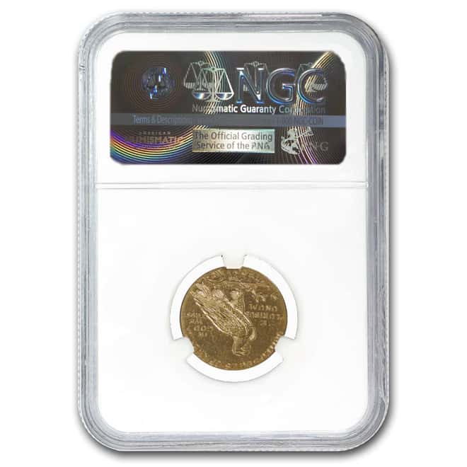 1914 $5 Half Eagle Indian Head Gold Coin NGC UNC Details