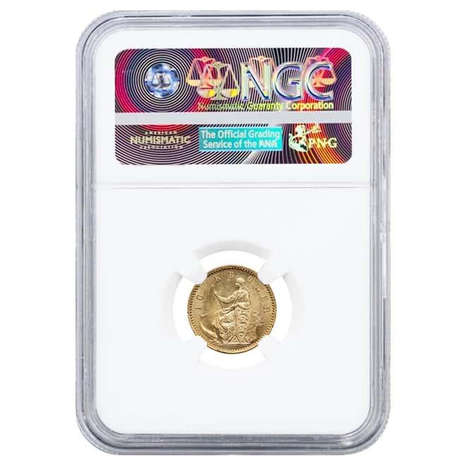 1900 HC VBP Denmark 10 Kroner Gold Coin Christian IX - NGC MS 64