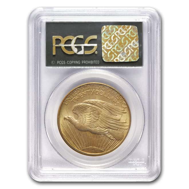 1908 $20 Gold St. Gaudens Double Eagle Coin PCGS MS 61 No Motto