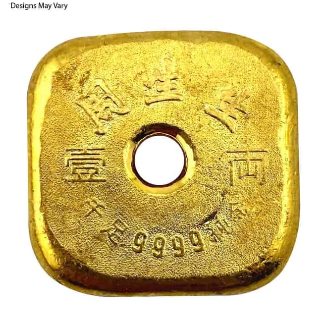 1.2057 oz Chinese Chow Sang Sang 1 Tael Gold Bar .9999 Fine