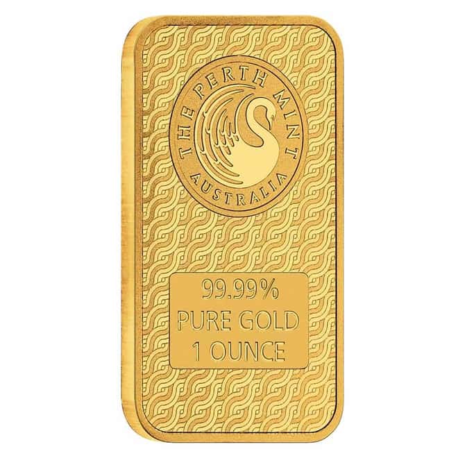 1 oz Perth Mint Lunar Snake Gold Bar .9999 Fine (in Assay)