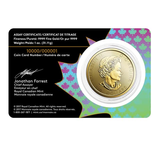 2017 1 oz Canadian Gold 150th Annv. Special Edition Voyageur $150 Coin BU (In Assay)