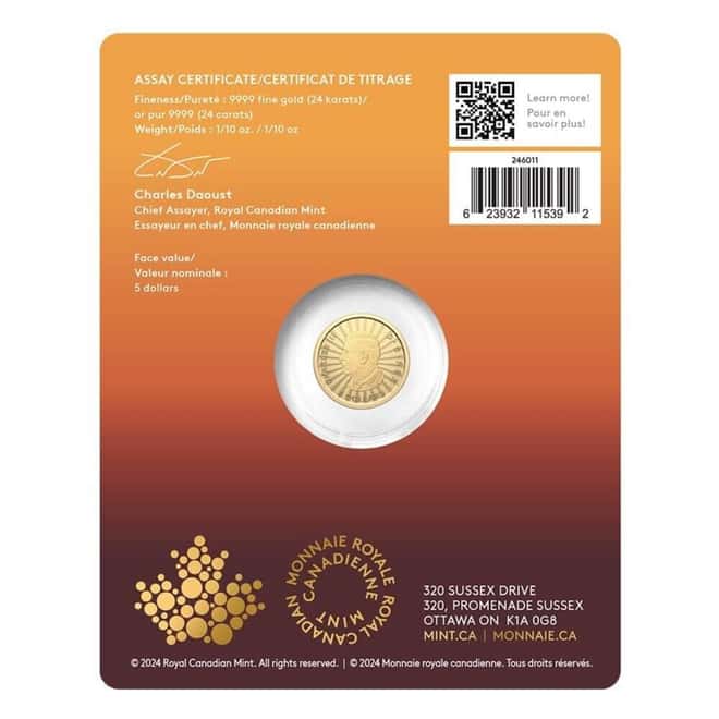 2024 Canada 1/10 oz The Majestic Polar Bears Gold Coin