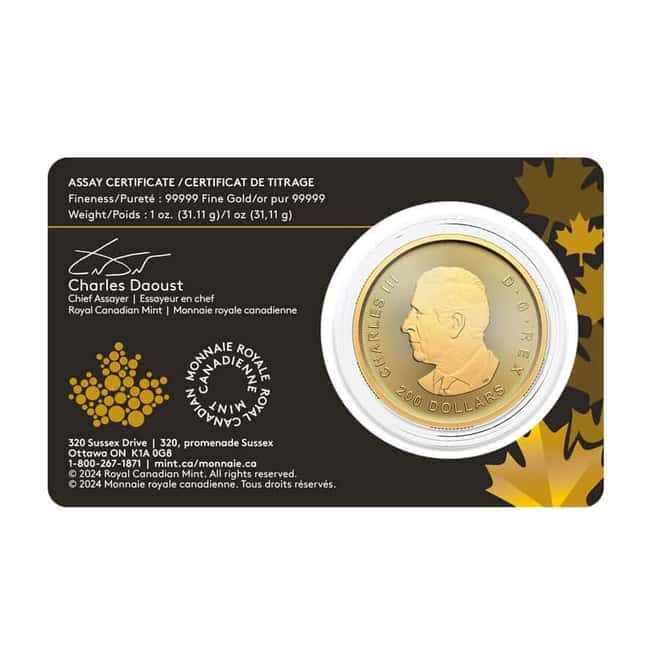 2024 Canada 1 oz Gold From Dore to Refined Gold Coin - Klondike Gold Rush (In Assay)