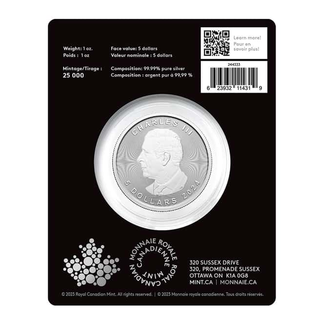 2024 Canada 1 oz Treasured Silver Maple Leaf Polar Bear Privy Coin First Strikes