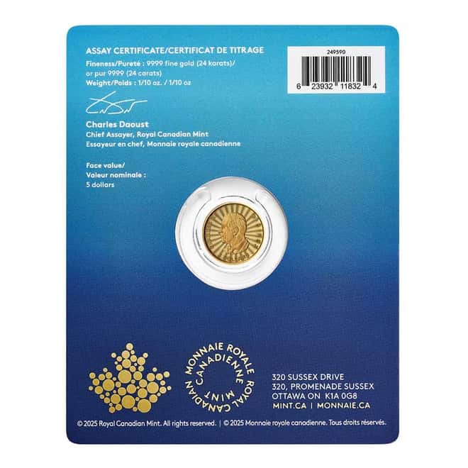 2025 Canada 1/10 oz The Majestic Polar Bear Gold Coin