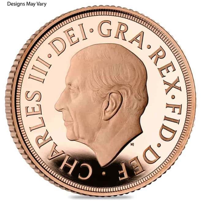 British Proof Gold Sovereign Charles III Coin (Random Year)