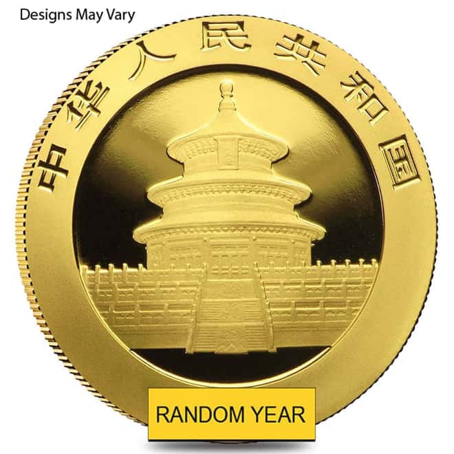 Chinese 15 gram Gold Panda BU (Random Year, Not Sealed)