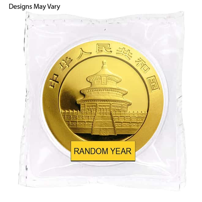 Chinese 1/2 oz Gold Panda Proof/Unc Sealed (Random Year)
