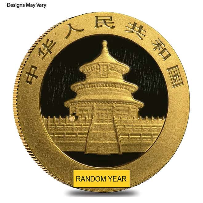 Chinese 3 gram Gold Panda .999 Fine (Random Year, Abrasions)