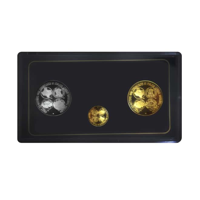1993 Nolan Ryan Strike-Out Edition Proof Gold, Silver & Bronze 3-medal Set (w/Box & COA)