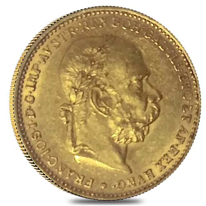 1892-1912 Austria Gold 20 Corona AGW .196 oz AU (Random Year)