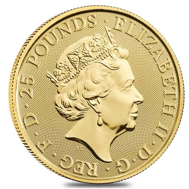 Great Britain 1/4 oz The Gold Standard Gold Coin .9999 Fine BU (Random Year)
