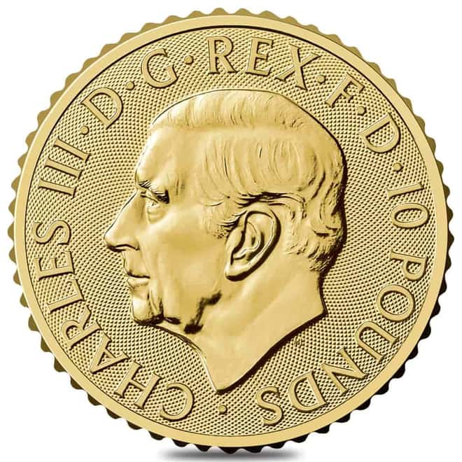 Great Britain 1/10 oz Royal Arms Gold Coin BU (Random Year)