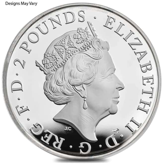 Great Britain 1 oz Proof Silver Queen's Beasts Coin Scruffy (Random Year)