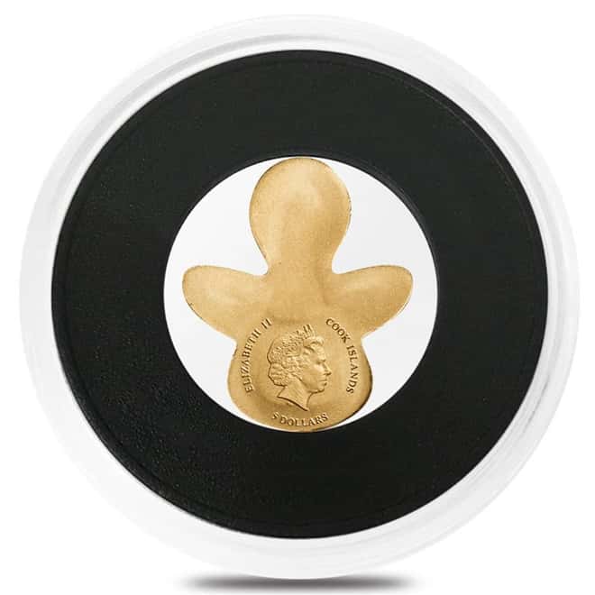 1/2 gram Gold Pacifier Coin - Golden Dummy Cook Islands .9999 Fine