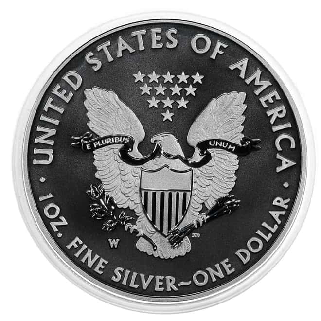 2013-W 1 oz Enhanced Silver American Eagle $1 Coin (in Cap)