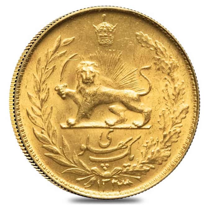 1 Pahlavi Legend Type Gold Coin AGW 0.2354 oz AU/BU (Random Year)