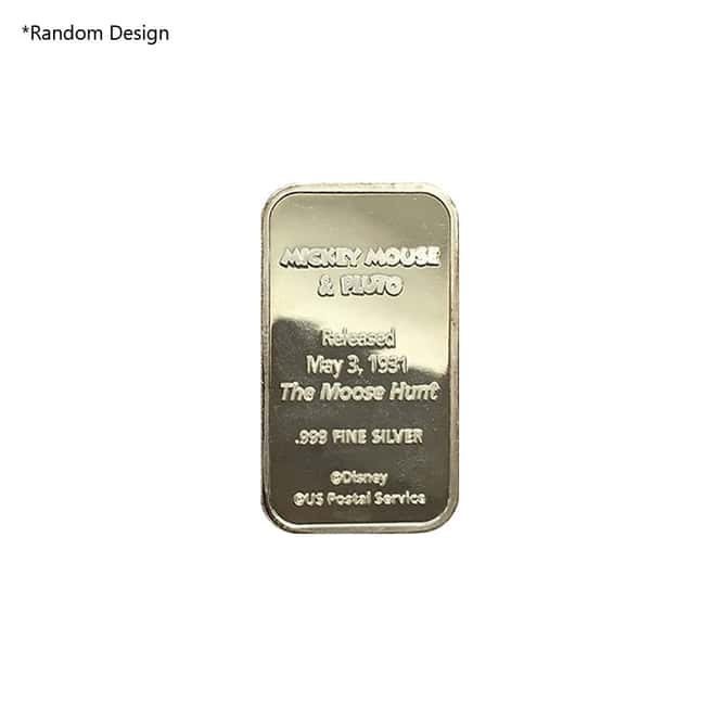 1 oz Disney Silver Bar .999 Fine (Random Design)