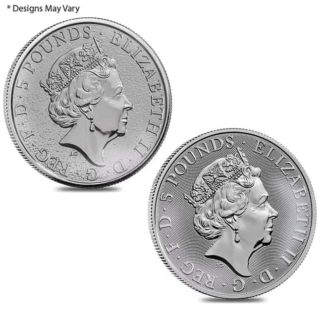 MILKY - Great Britain 2 oz Silver Queen's Beasts Coin .9999 Fine (Random Year)