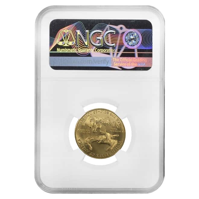 2012 1/2 oz $25 Gold American Eagle NGC MS 69 Mint Error (Obv Struck Thru)