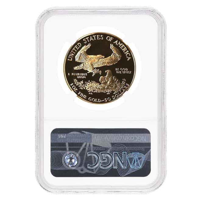 1989-W 1 oz $50 Proof Gold American Eagle NGC PF 70 UCAM (Castle)