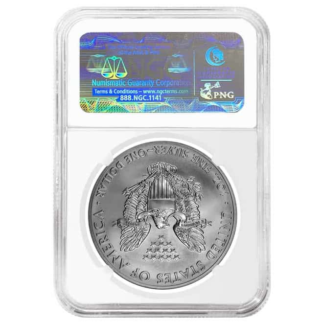 2011 1 oz Silver American Eagle 5-Coin Set NGC MS 70 / PF 70 Early Releases (25th Anniversary)