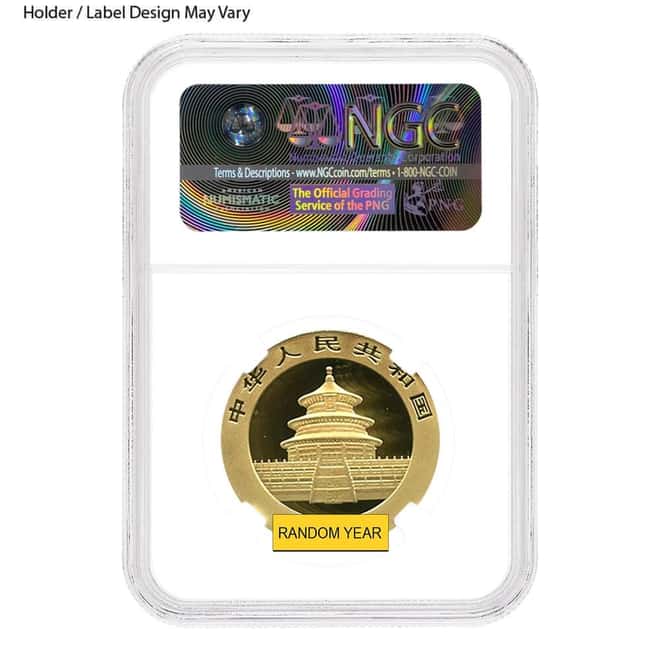 30 Gram Chinese Gold Panda NGC / PCGS MS 70 (Random Year)