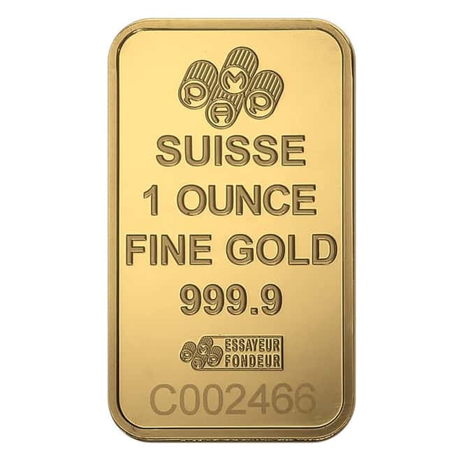NO ASSAY - 1 oz Gold Bar PAMP Suisse Statue of Liberty