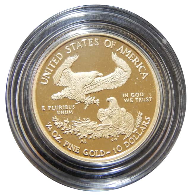 2010 W 1/4 oz $10 Proof Gold Eagle (w/Box & COA) 