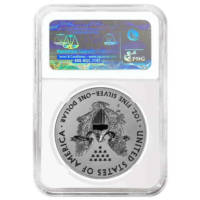 2011 1 oz Silver American Eagle 5-Coin Set NGC MS 70 / PF 70 Early Releases (25th Anniversary)