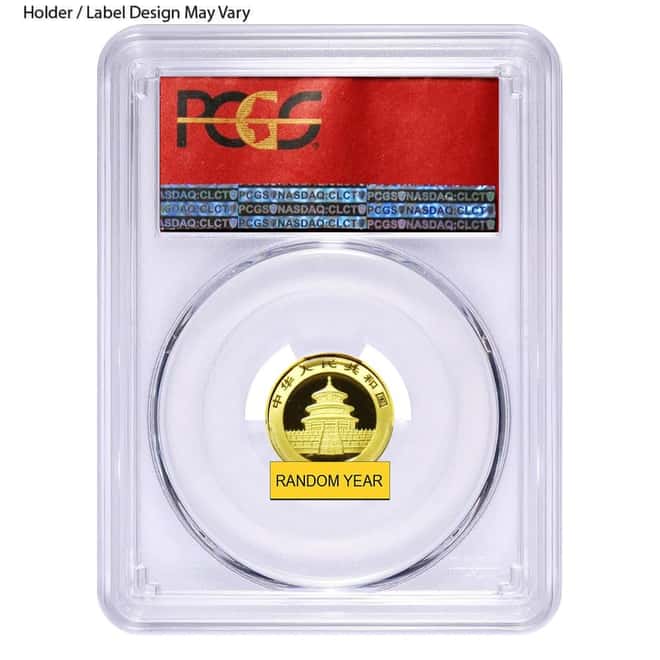 3 Gram Chinese Gold Panda NGC / PCGS MS 70 (Random Year)