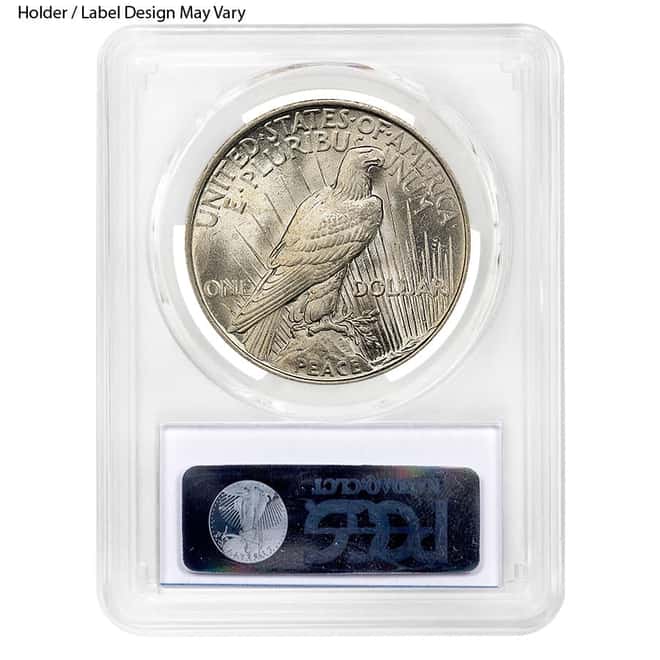Peace Silver Dollar $1 PCGS MS 62 (Random Year, 1922-1935)