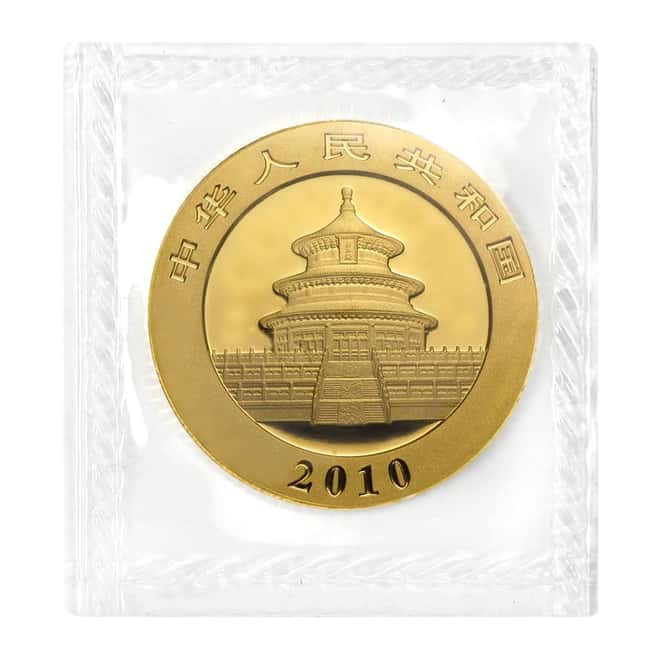 2010 1/10 oz Chinese Gold Panda 50 Yuan Coin .999 Fine BU (Sealed)